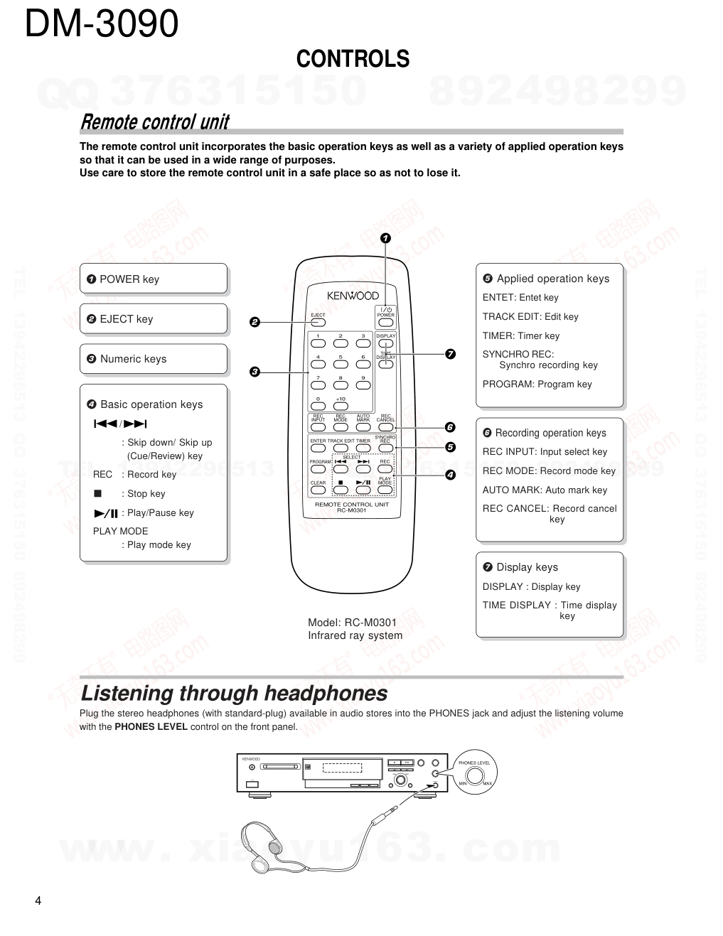 建伍KENWOOD DM-3090 CD播放机维修手册-3 建伍KENWOOD DM-3090 CD播放机维修手册-3