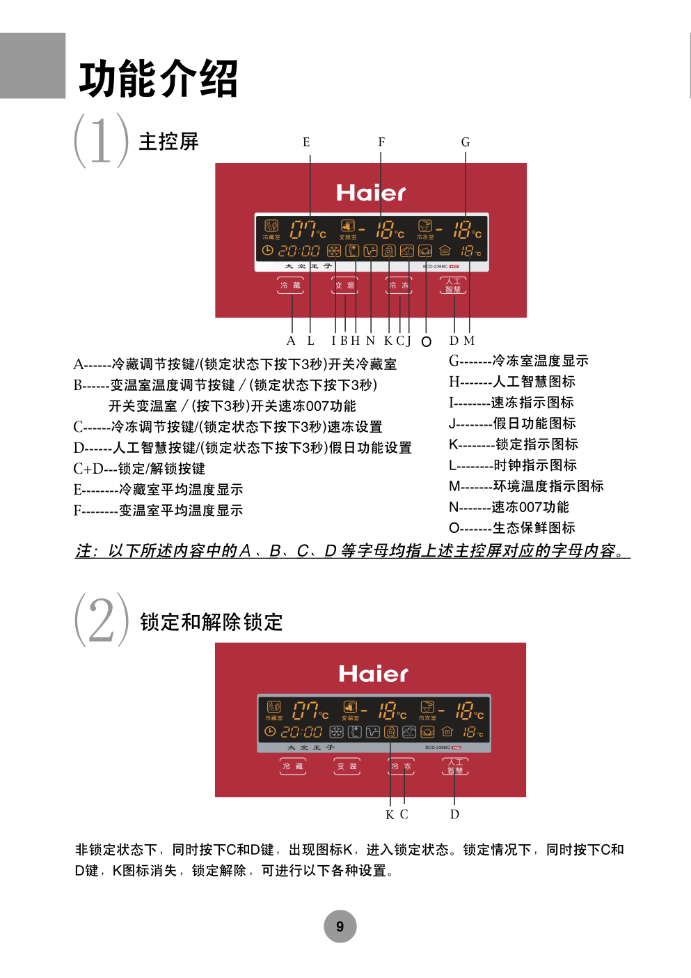 海尔冰箱BCD-218CZB使用说明书-9 海尔冰箱BCD-218CZB使用说明书-9