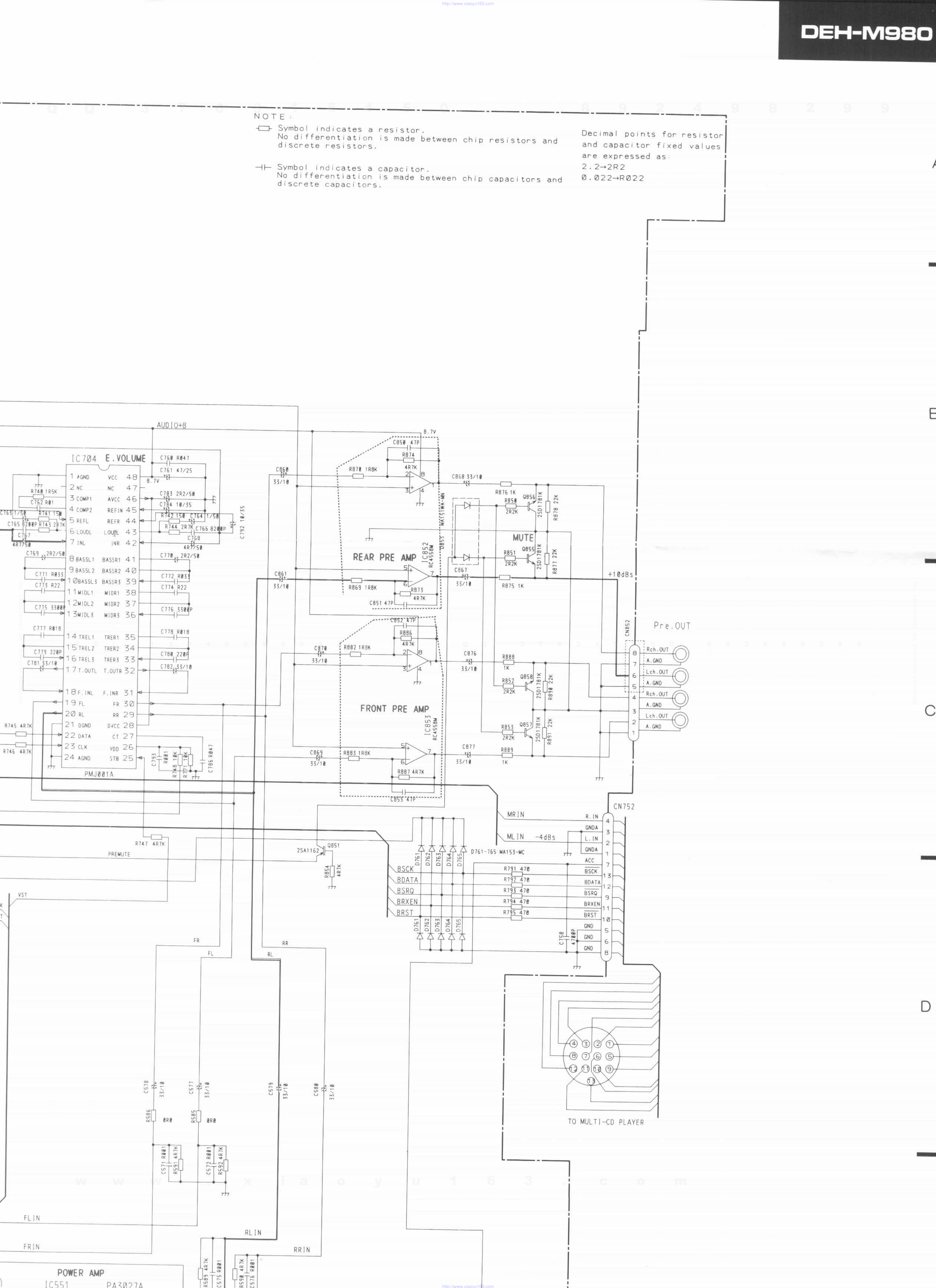 先锋PIONEER DEH-M980X1B电路图-2