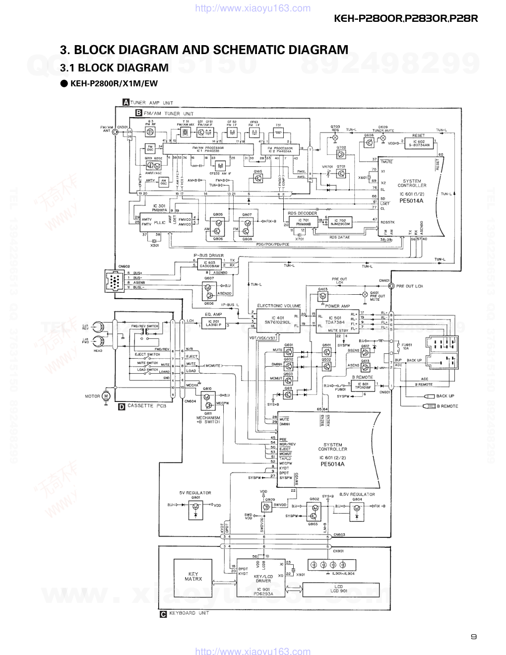 先锋PIONEER KEH-P2800R音响电路图-8 先锋PIONEER KEH-P2800R音响电路图-8