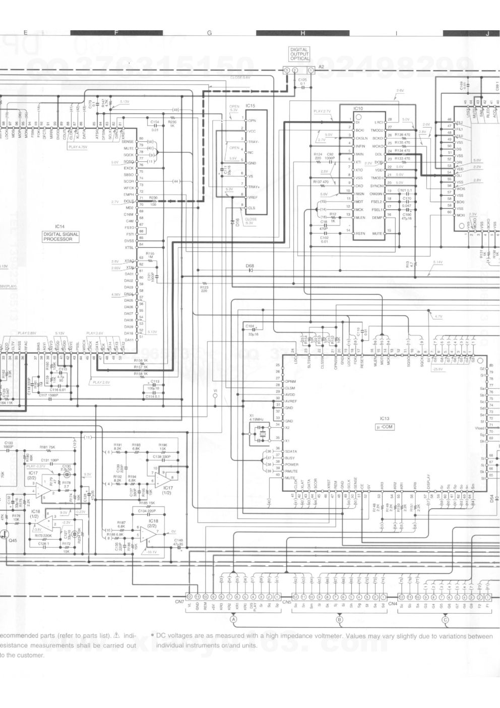 建伍KENWOOD DP-7060 CD播放机电路图-8 建伍KENWOOD DP-7060 CD播放机电路图-8