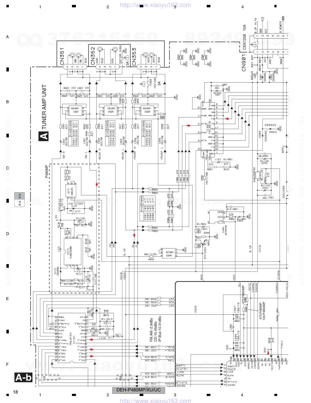 先锋PIONEER DEH-P480MPXUUC电路图-7