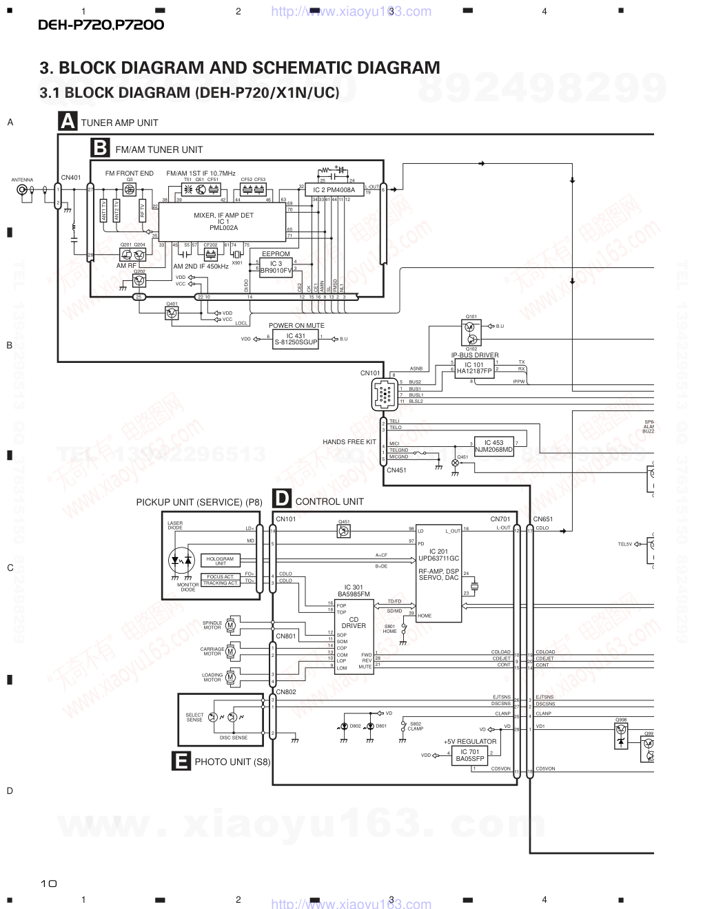 先锋PIONEER DEH-P720X1NUC电路图-9 先锋PIONEER DEH-P720X1NUC电路图-9