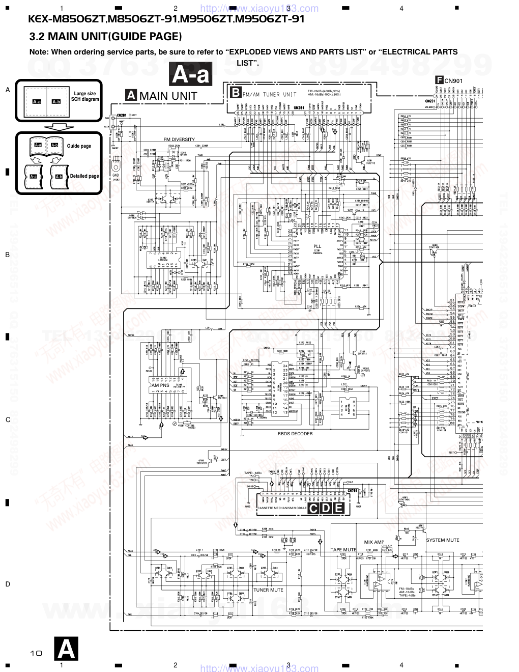 先锋PIONEER KEX-M9506ZT音响电路图-9 先锋PIONEER KEX-M9506ZT音响电路图-9
