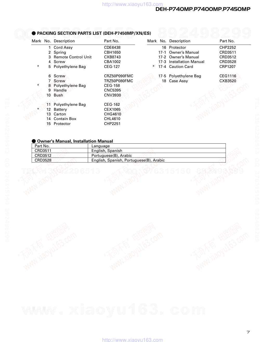 先锋PIONEER DEH-P7450MPXNES电路图-6