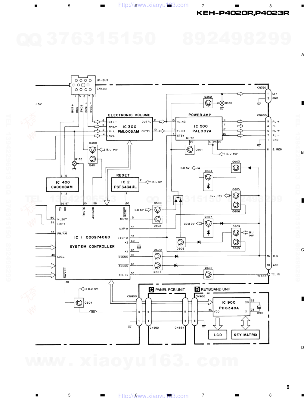 先锋PIONEER KEH-P4020R音响电路图-8 先锋PIONEER KEH-P4020R音响电路图-8