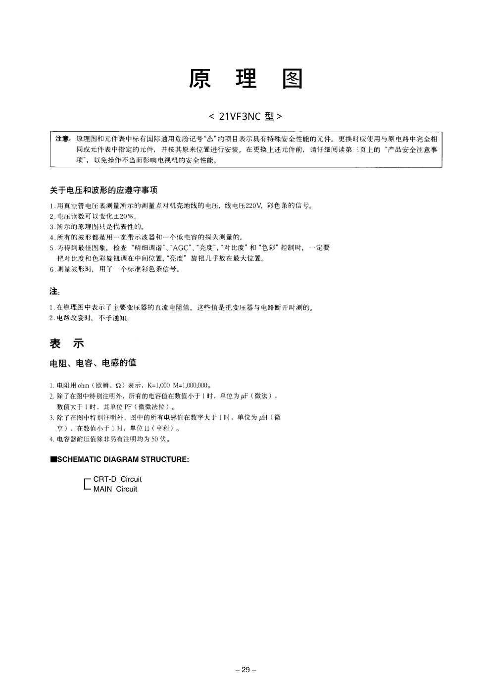 东芝21V2NC彩电电路原理图-0 东芝21V2NC彩电电路原理图-0
