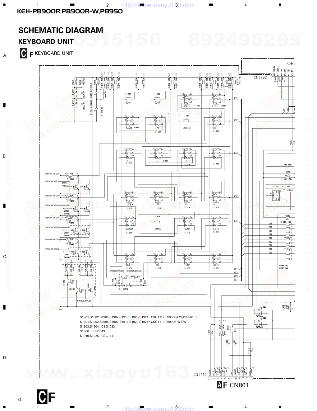 先锋PIONEER KEH-P8900R-W音响电路图-3 先锋PIONEER KEH-P8900R-W音响电路图-3