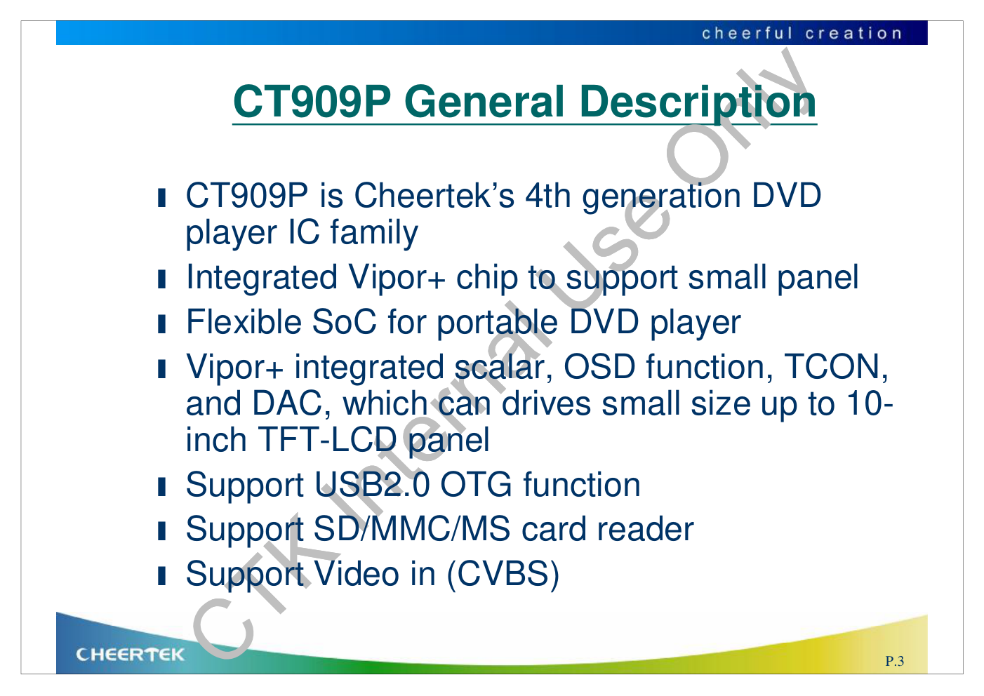 DVD采用CT909P方案的幻灯培训资料-2 DVD采用CT909P方案的幻灯培训资料-2