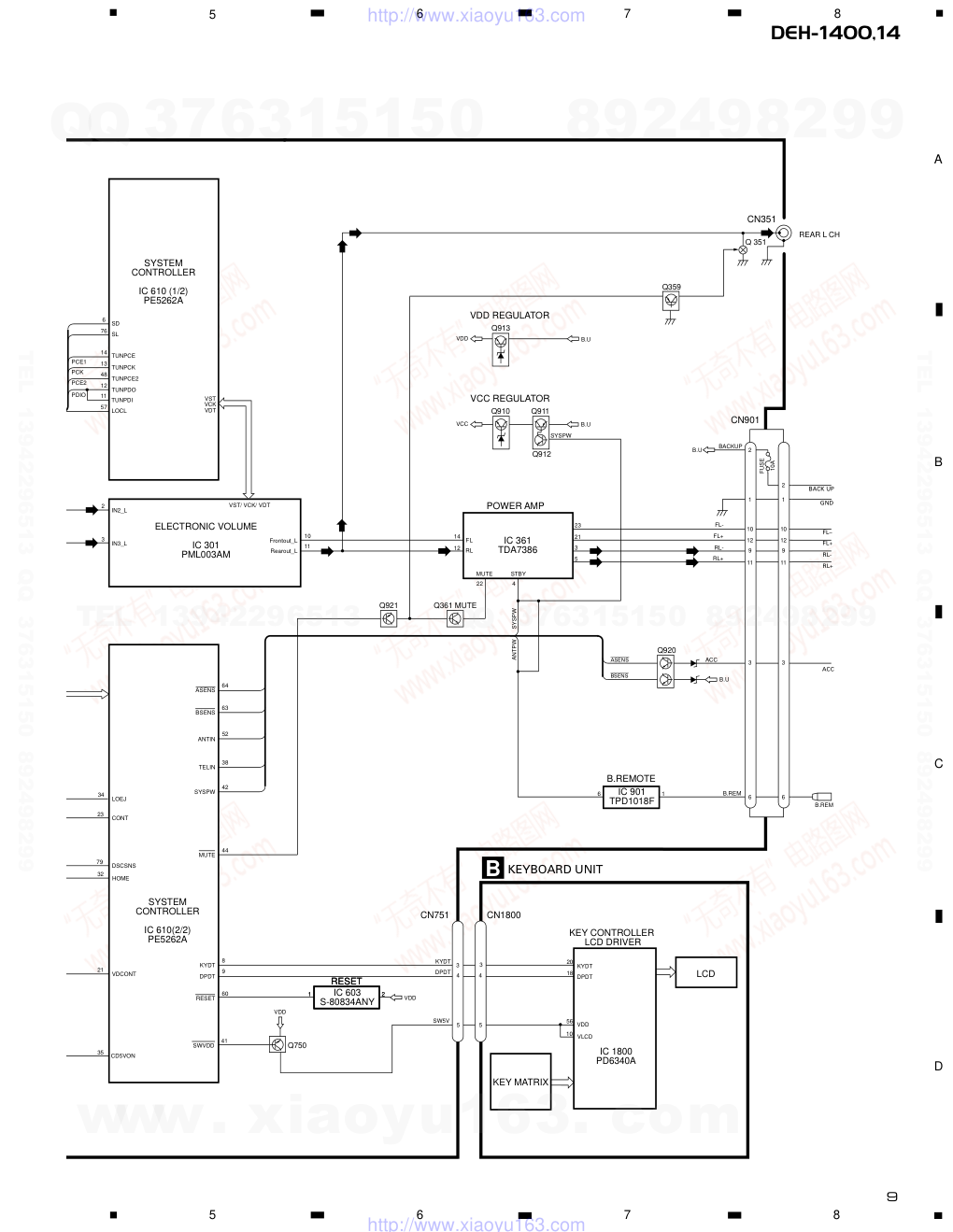 先锋PIONEER DEH-14XMUC电路图-8 先锋PIONEER DEH-14XMUC电路图-8