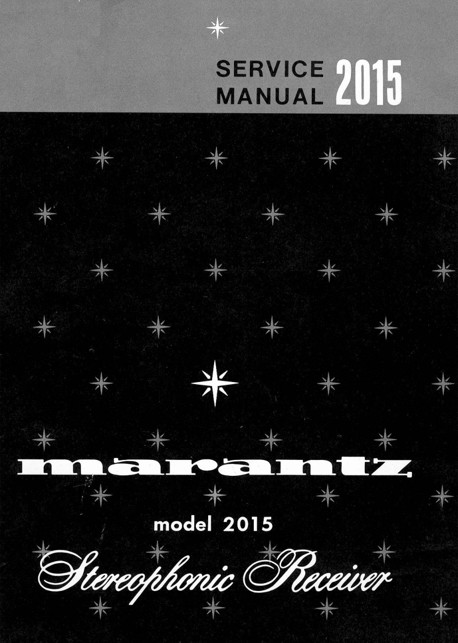 马兰士MARANTZ 2015音响服务手册-0 马兰士MARANTZ 2015音响服务手册-0