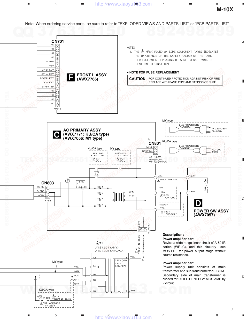 先锋PIONEER M-10X音响电路图-6 先锋PIONEER M-10X音响电路图-6
