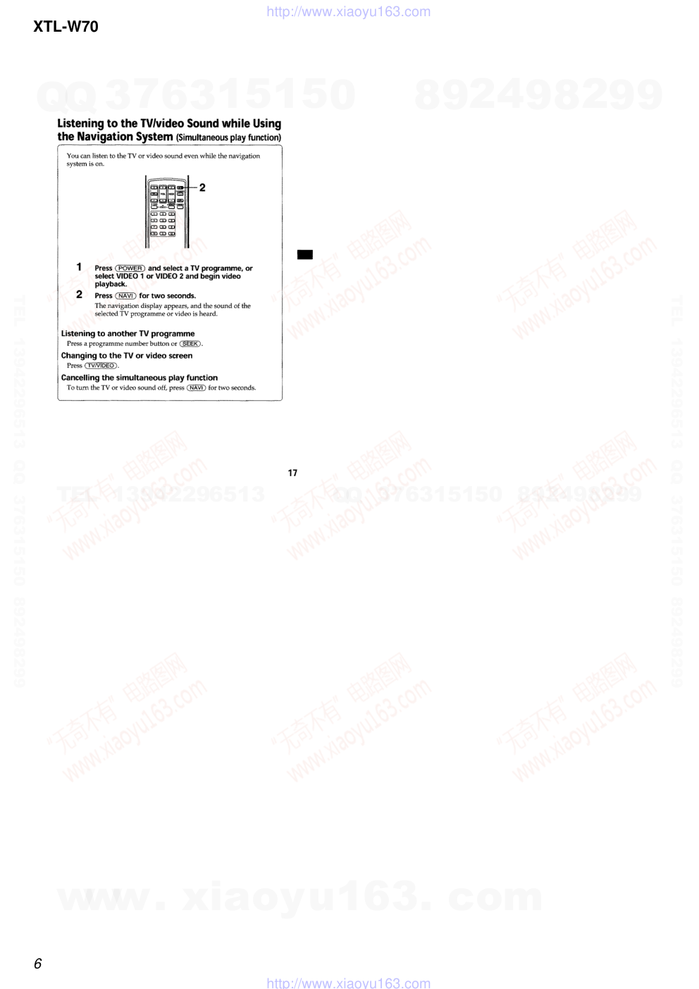 索尼SONY XTL-W70电路图-5 索尼SONY XTL-W70电路图-5