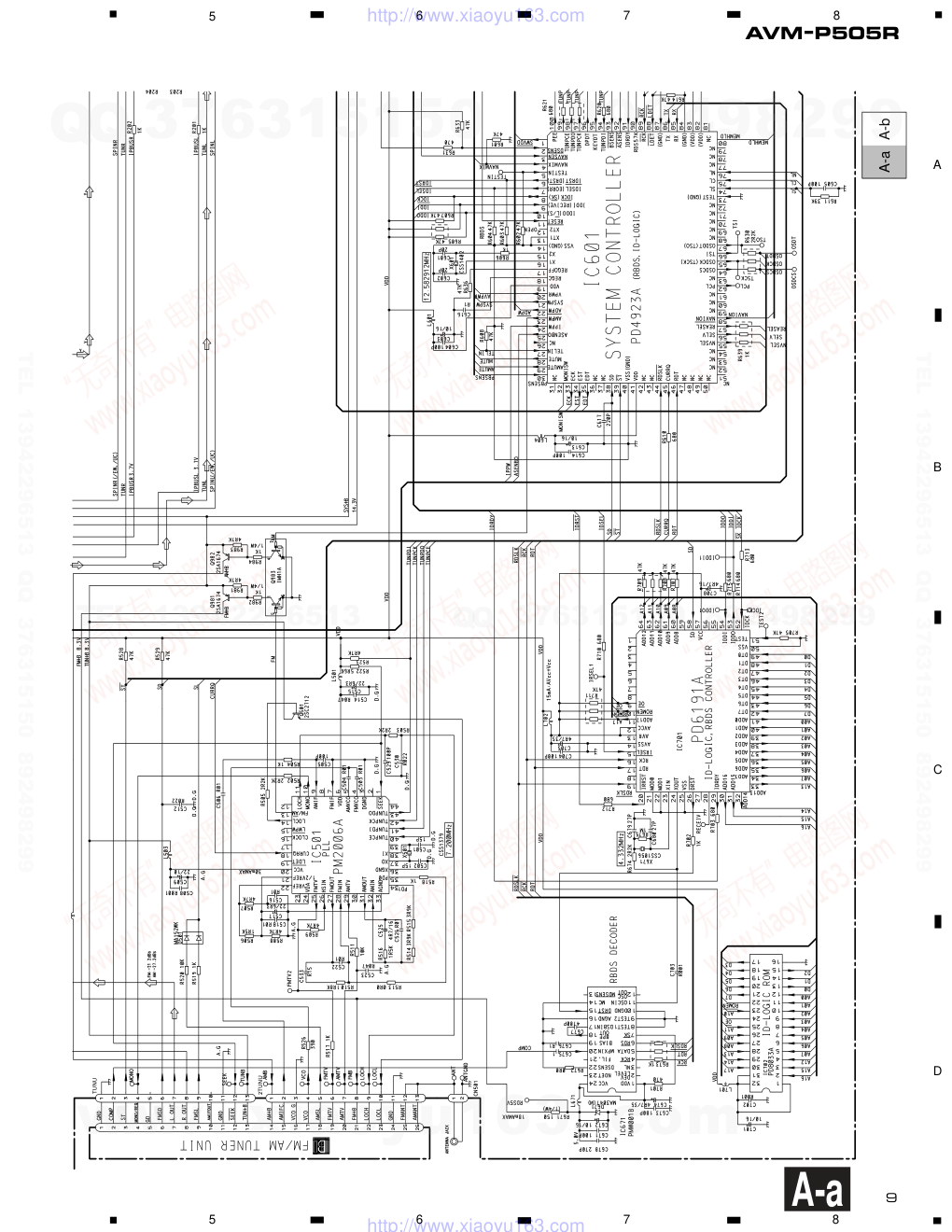 先锋PIONEER AVM-P505R音响电路原理图-8 先锋PIONEER AVM-P505R音响电路原理图-8