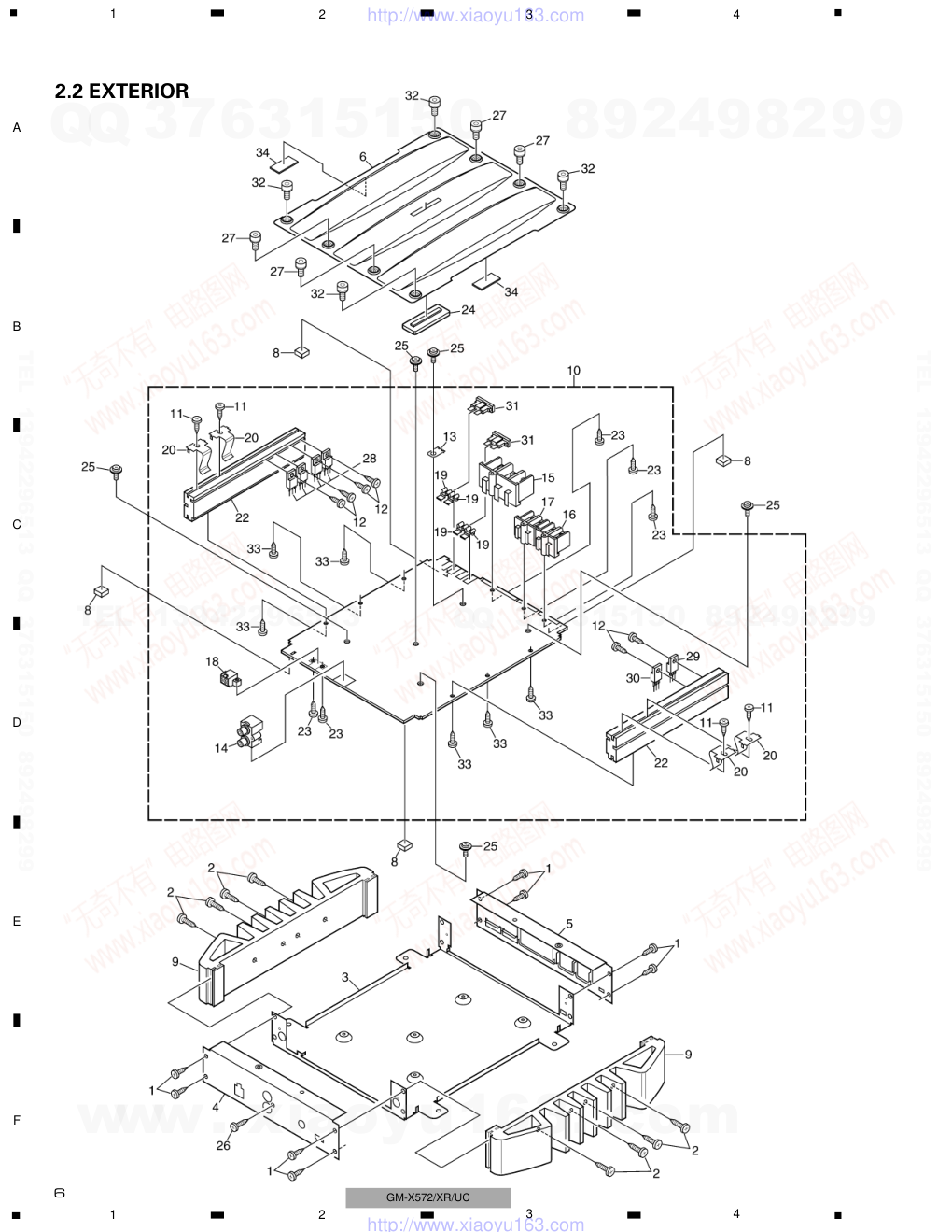 先锋PIONEER GM-X572音响电路图-5
