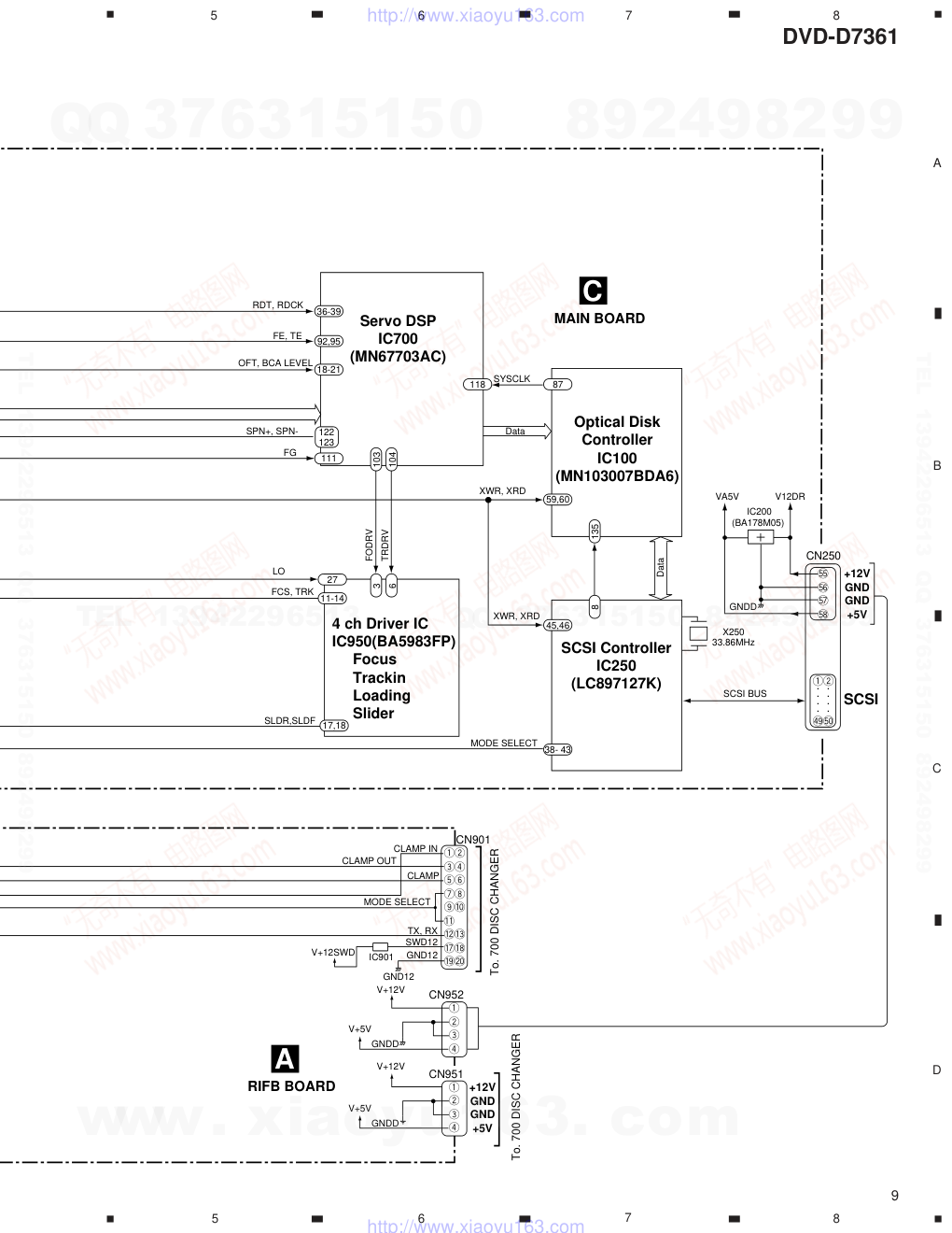 先锋PIONEER DVD-D7361电路图-8 先锋PIONEER DVD-D7361电路图-8
