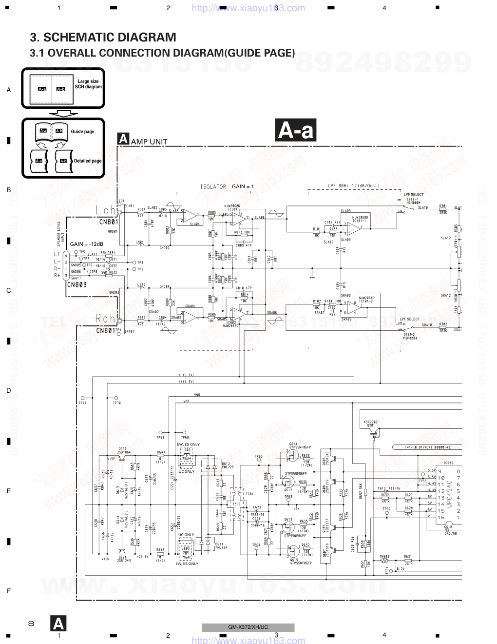 先锋PIONEER GM-X372音响电路图-7