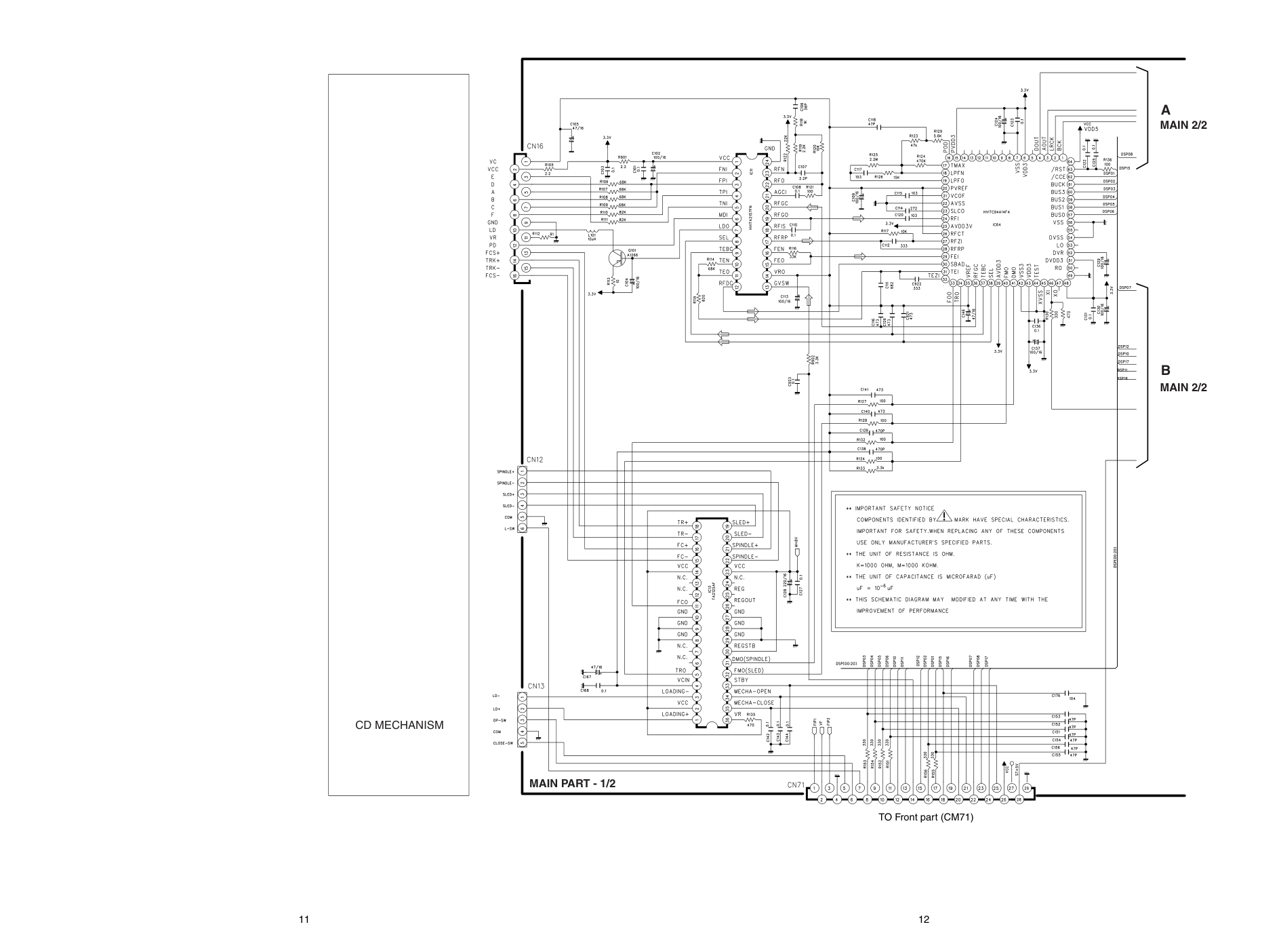 马兰士MARANTZ CD5400U1B音响电路图-9 马兰士MARANTZ CD5400U1B音响电路图-9