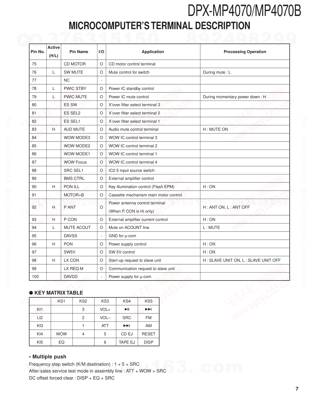 建伍KENWOOD DPX-MP4070B 卡式CD接收机维修手册-6 建伍KENWOOD DPX-MP4070B 卡式CD接收机维修手册-6