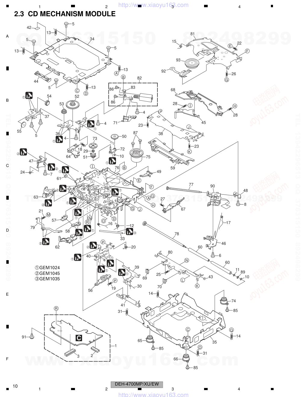 先锋PIONEER DEH-4700MPBXUEW电路图-9 先锋PIONEER DEH-4700MPBXUEW电路图-9