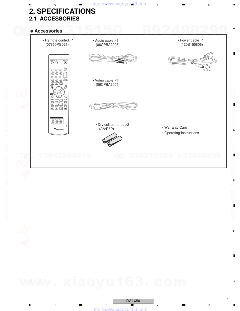先锋PIONEER DV-LX50音响电路图-6