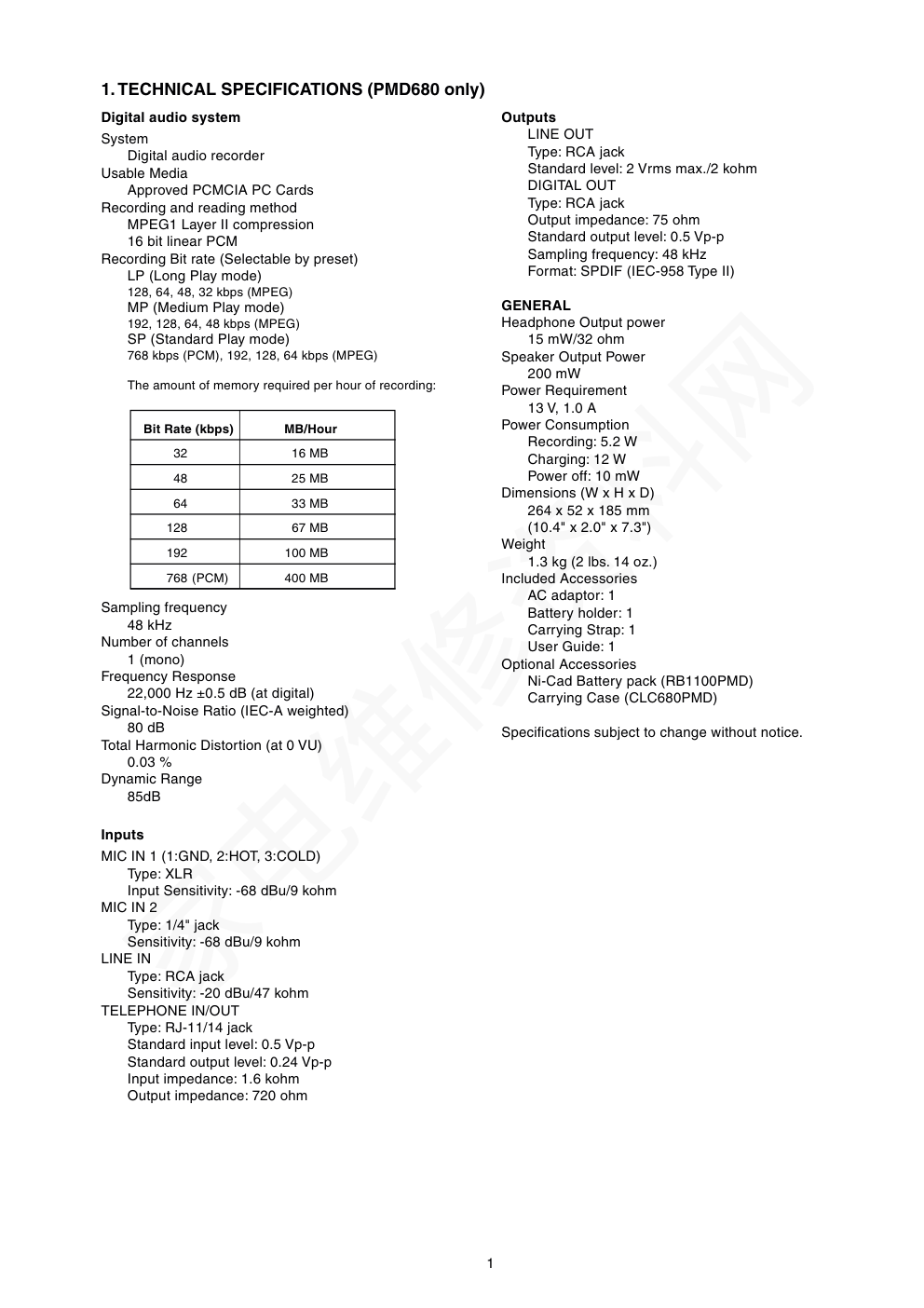 马兰士PMD690U1B CD刻录机维修手册-4