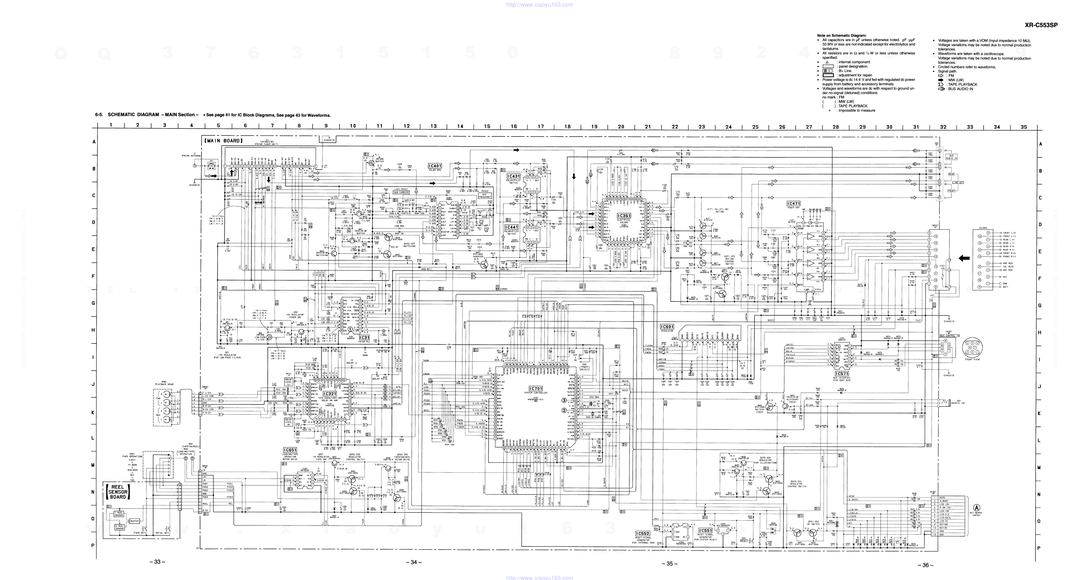 先锋PIONEER XR-C553SP电路图-0