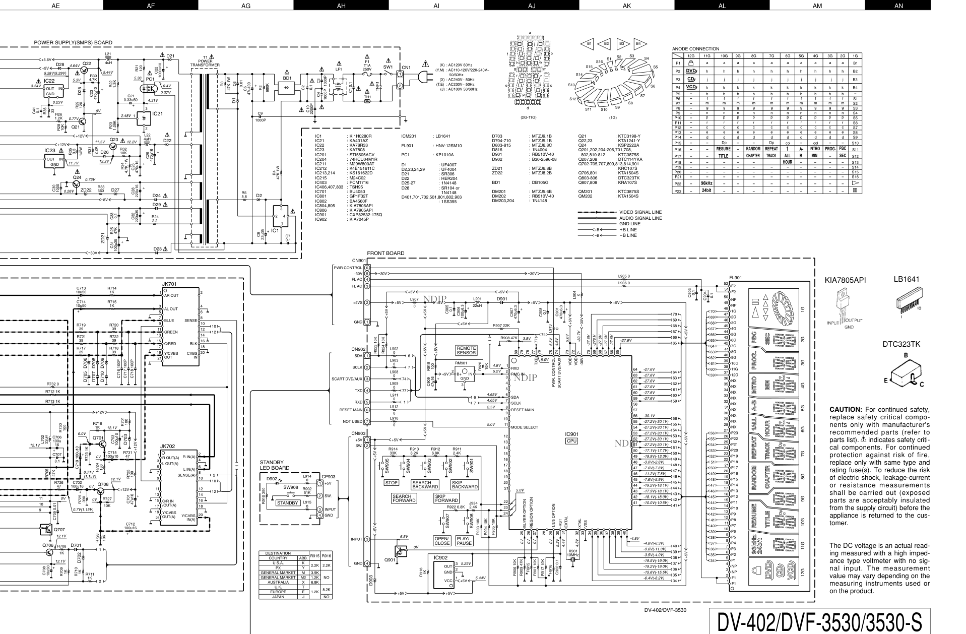 建伍KENWOOD DV-402音响电路原理图-6 建伍KENWOOD DV-402音响电路原理图-6