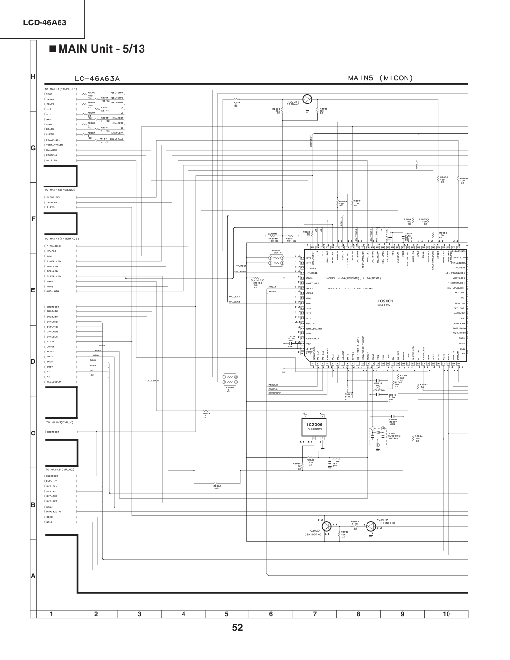 夏普LCD-46A63液晶电视电路图-8 夏普LCD-46A63液晶电视电路图-8