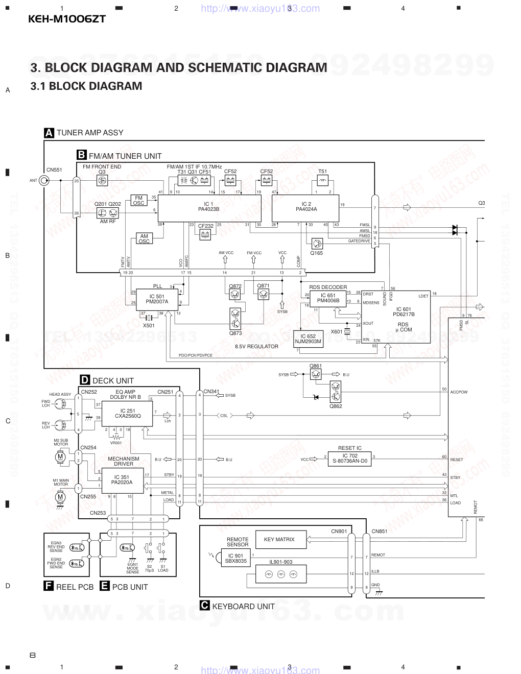 先锋PIONEER KEH-M1006ZT音响电路图-7