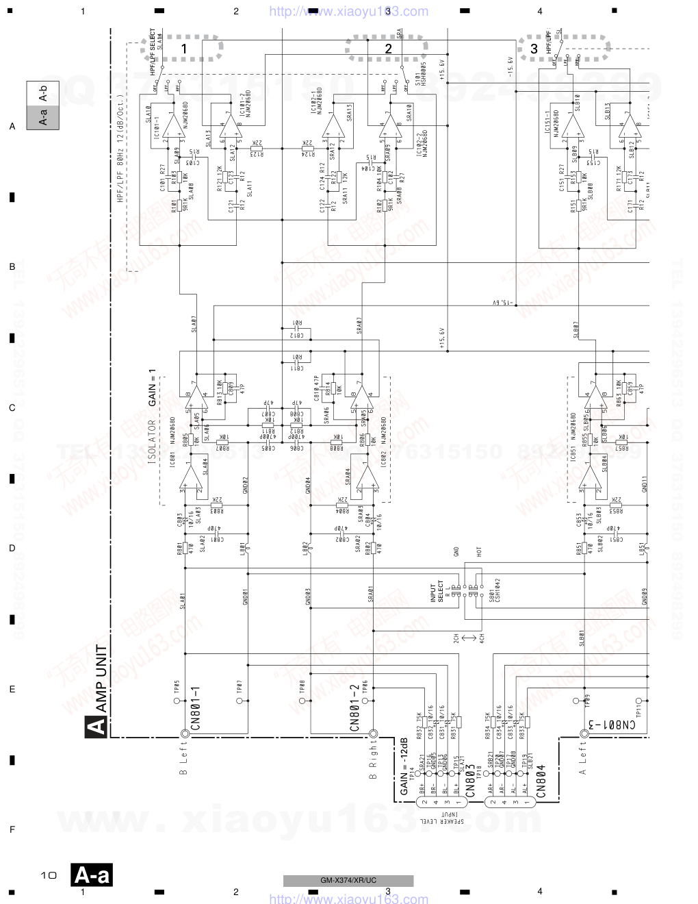 先锋PIONEER GM-X374音响电路图-9 先锋PIONEER GM-X374音响电路图-9