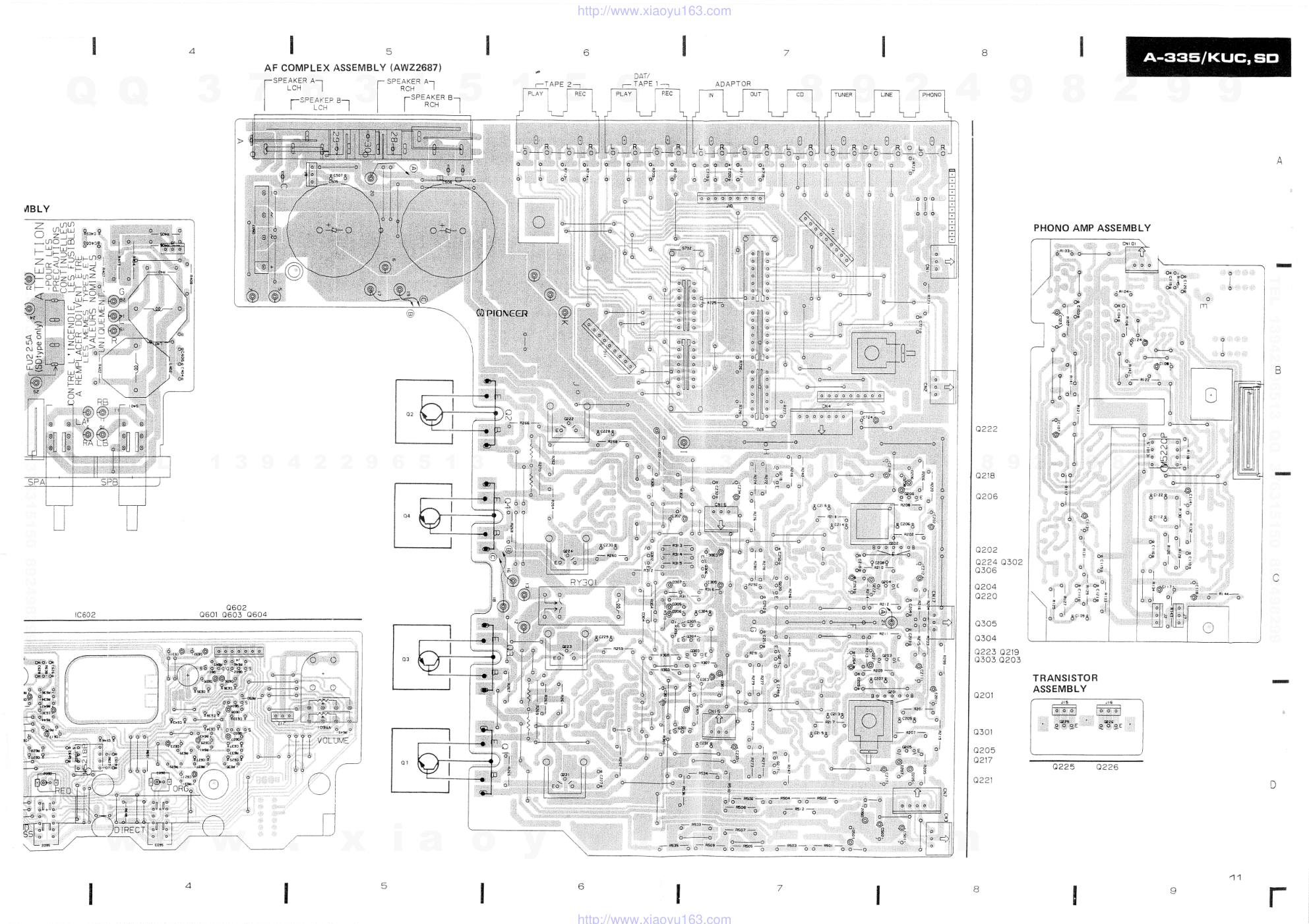 先锋PIONEER A-335音响电路原理图-9 先锋PIONEER A-335音响电路原理图-9