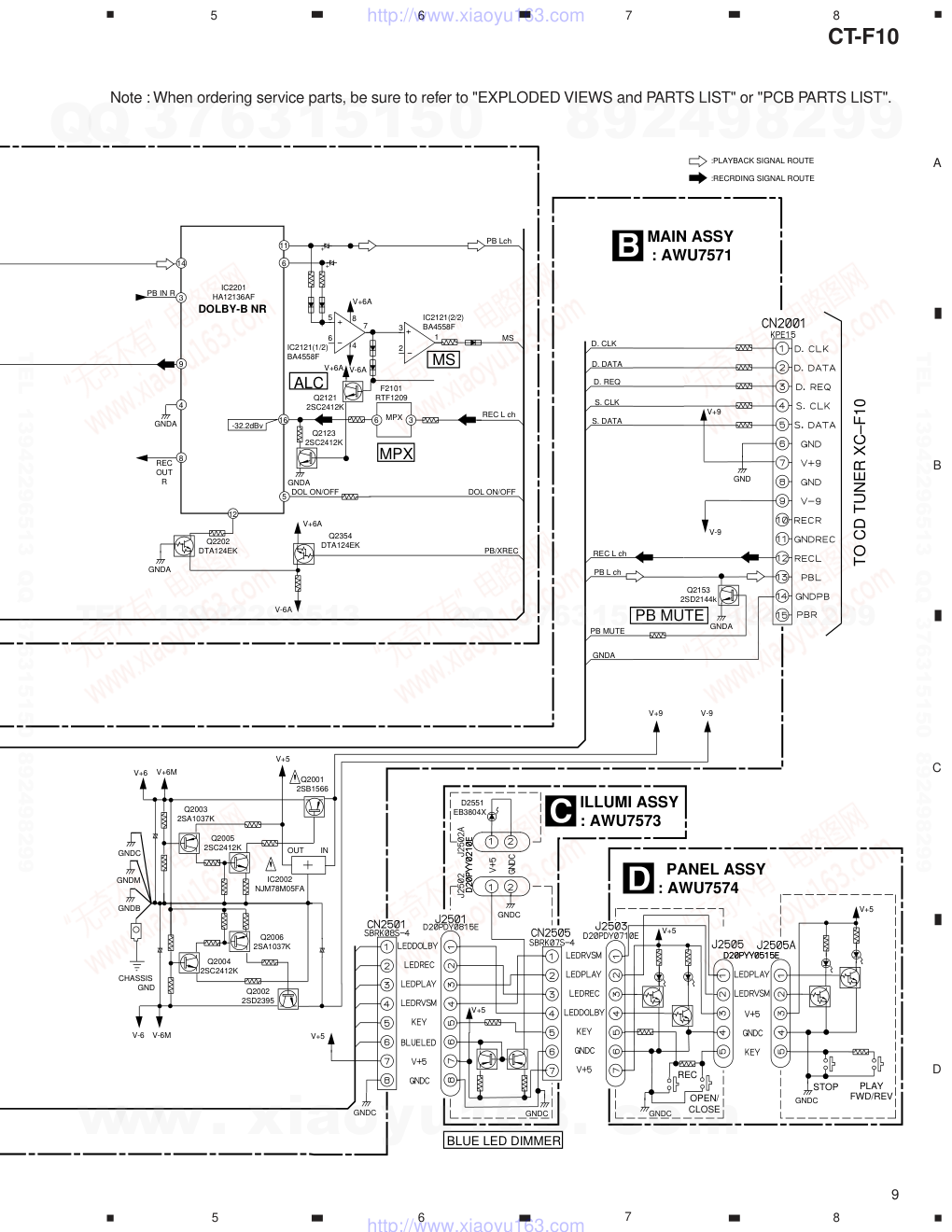 先锋PIONEER CT-F10电路图-8