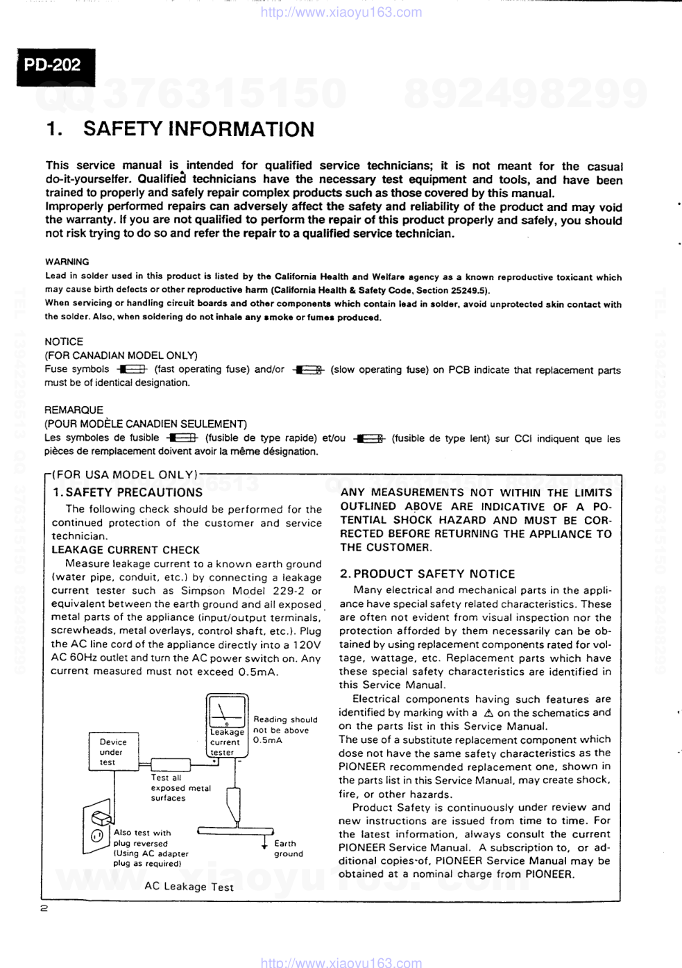 先锋PIONEER PD-102音响电路图-1