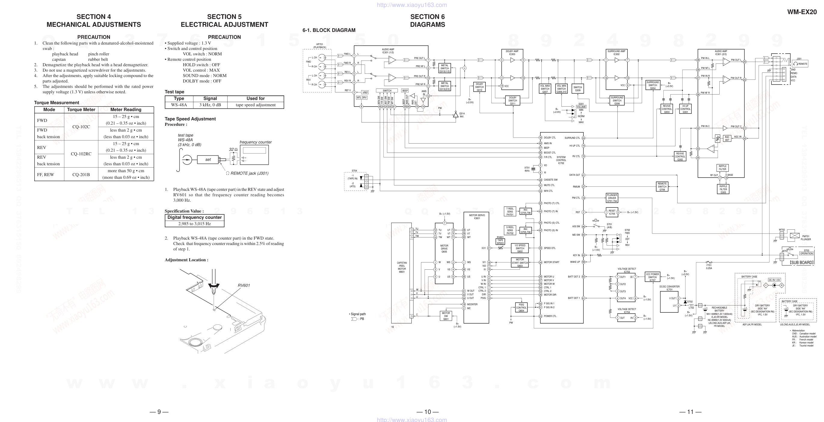 索尼SONY WM-EX20电路图-8