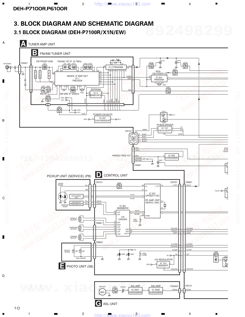 先锋PIONEER DEH-P6100RX1NEW电路图-9 先锋PIONEER DEH-P6100RX1NEW电路图-9