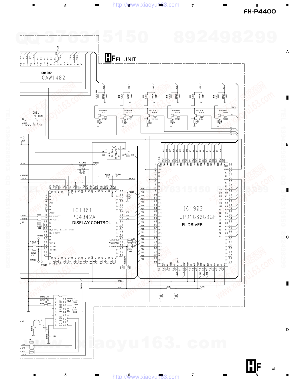 先锋PIONEER FH-P4400音响电路图-8 先锋PIONEER FH-P4400音响电路图-8