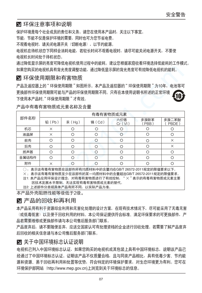 TCL L43F2800A液晶电视说明书-7 TCL L43F2800A液晶电视说明书-7