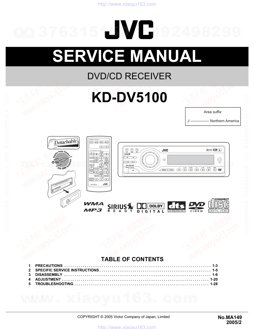 胜利JVC KD-DV5100 CDDVD播放器电路图-0