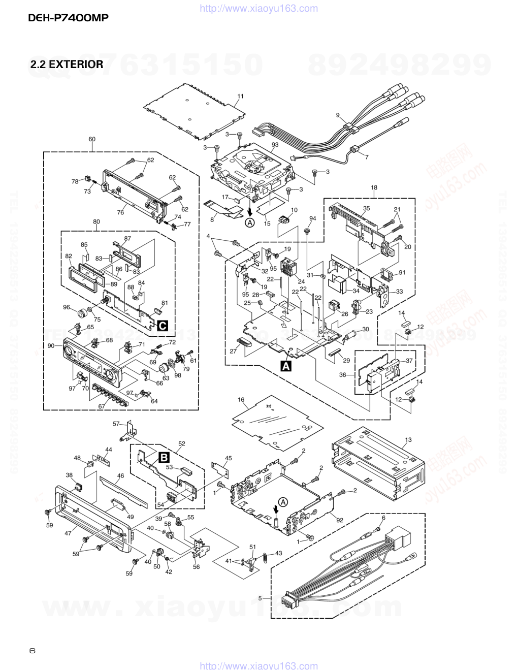先锋PIONEER DEH-P7400MPXNEW电路图-5 先锋PIONEER DEH-P7400MPXNEW电路图-5