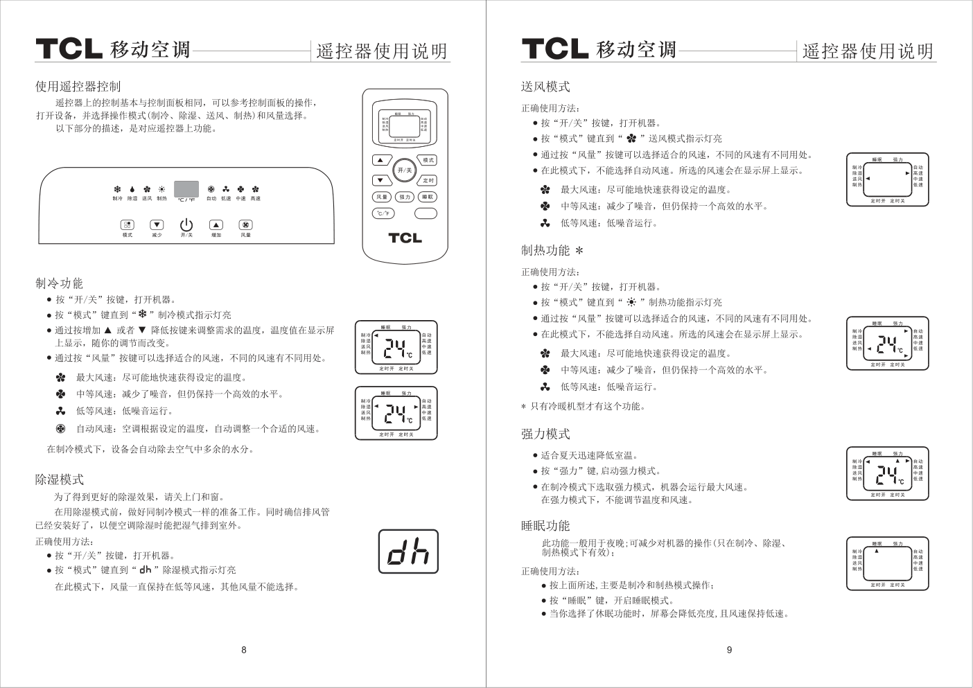 TCL KY-23HNY移动空调使用说明书-5