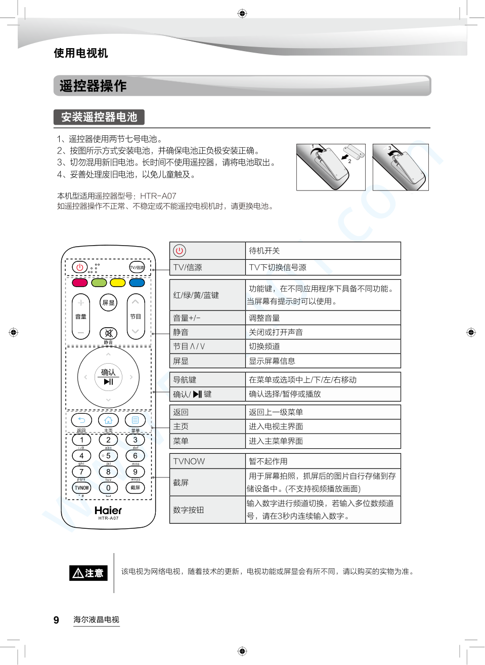 海尔LE39AL88E51液晶电视说明书-9 海尔LE39AL88E51液晶电视说明书-9