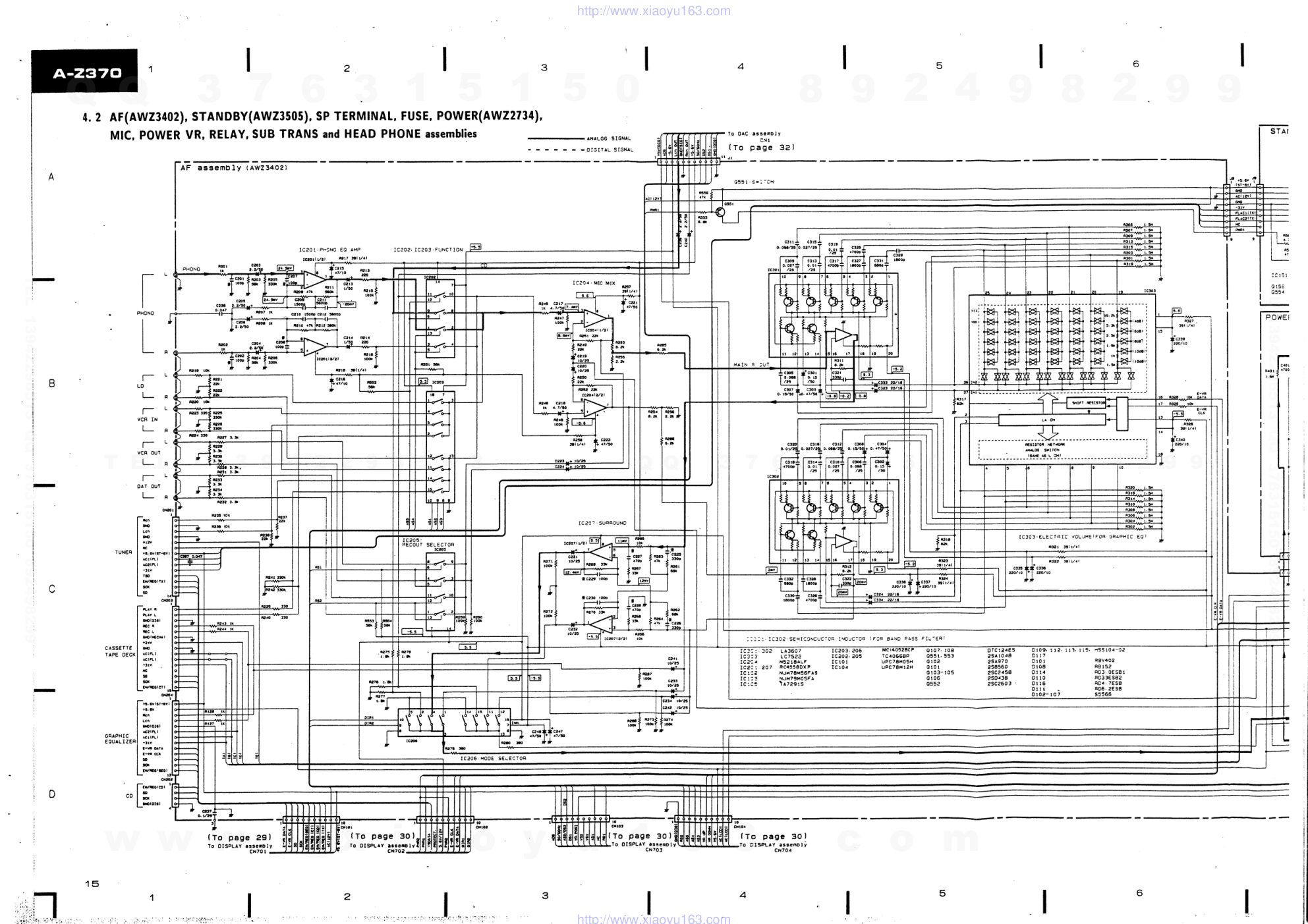 先锋PIONEER A-Z370音响电路图-8