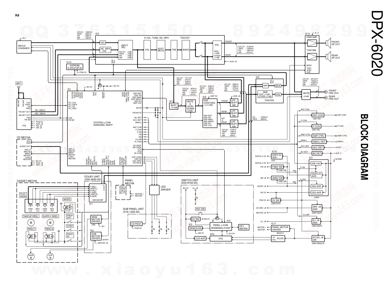建伍KENWOOD DPX-6020 卡式CD接收机电路图-1