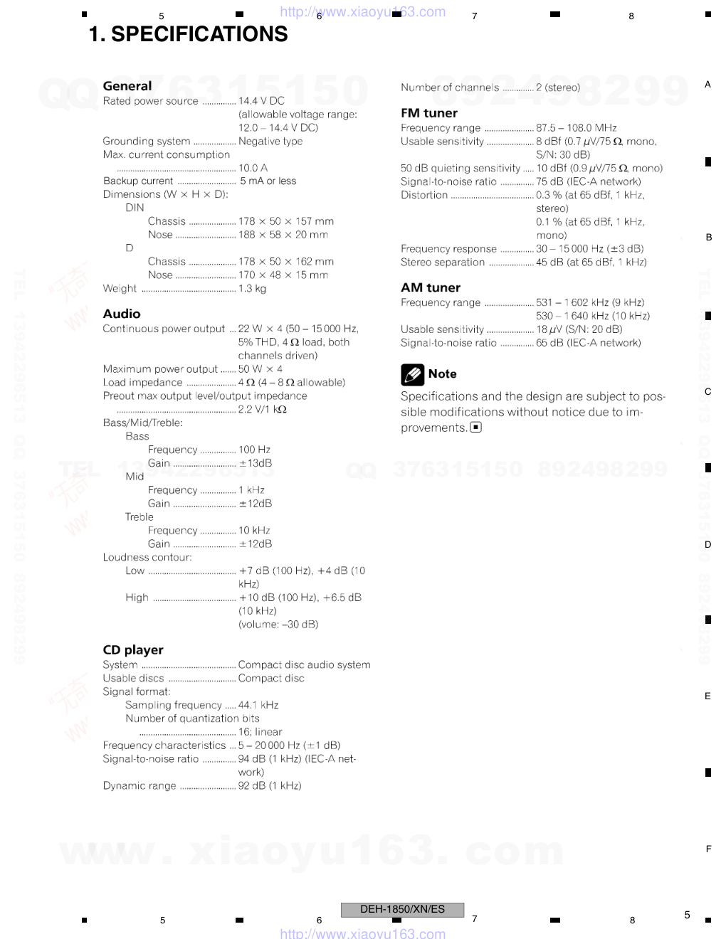 先锋PIONEER DEH-1850XN电路图-4 先锋PIONEER DEH-1850XN电路图-4