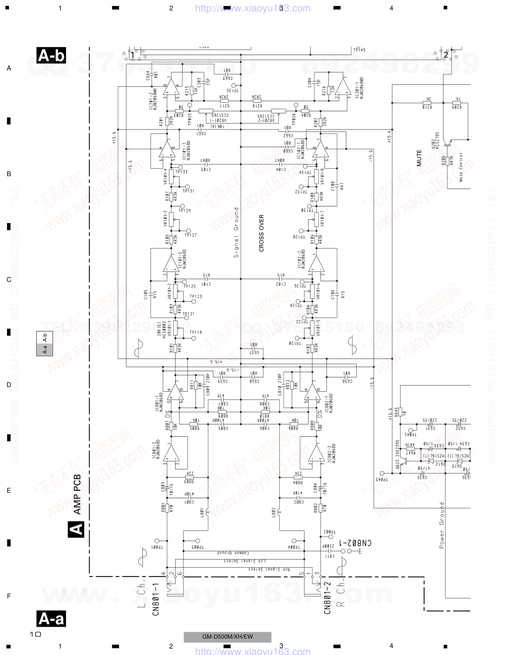 先锋PIONEER GM-D500M音响电路图-9 先锋PIONEER GM-D500M音响电路图-9