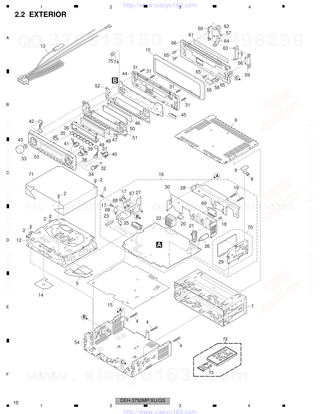 先锋PIONEER DEH-3750MPXUGS电路图-9 先锋PIONEER DEH-3750MPXUGS电路图-9