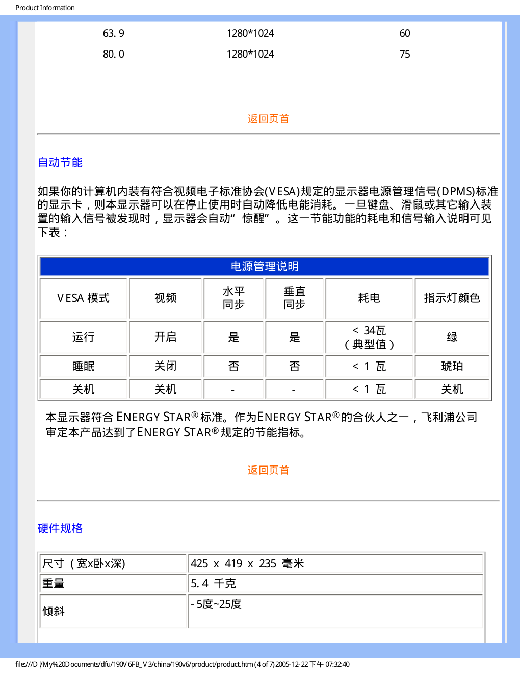 飞利浦190V6FB93液晶显示器说明书-8 飞利浦190V6FB93液晶显示器说明书-8