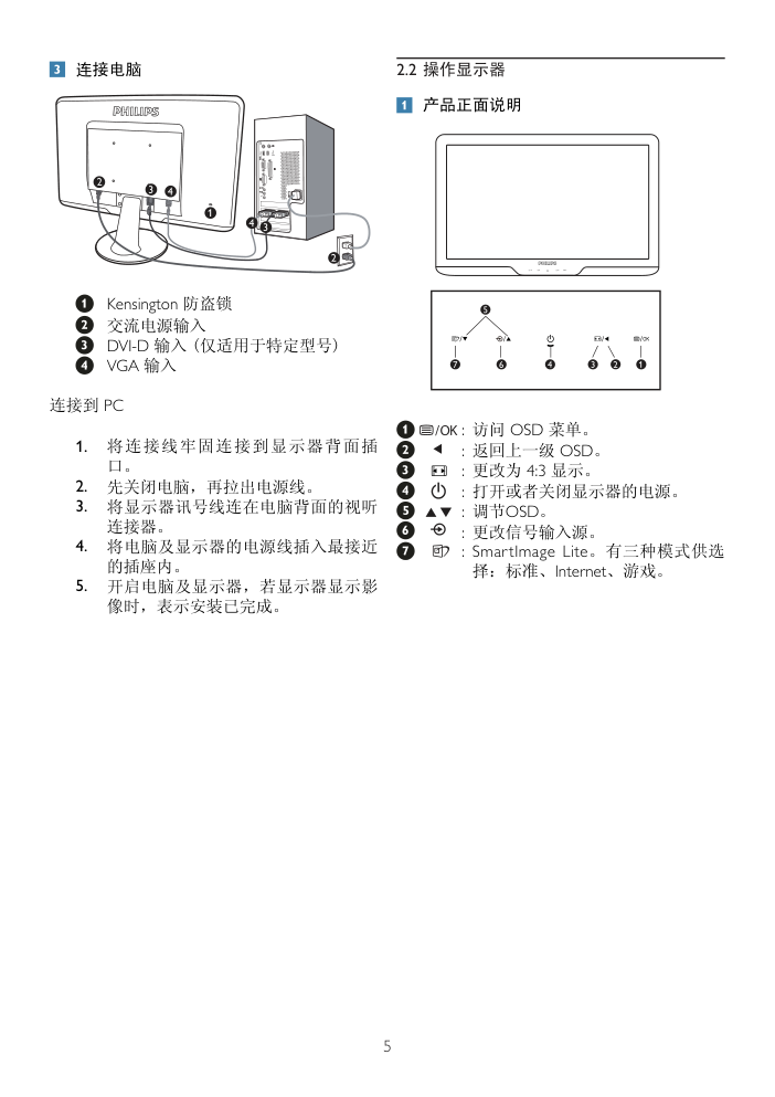 飞利浦192E2SB293液晶显示器说明书-6 飞利浦192E2SB293液晶显示器说明书-6