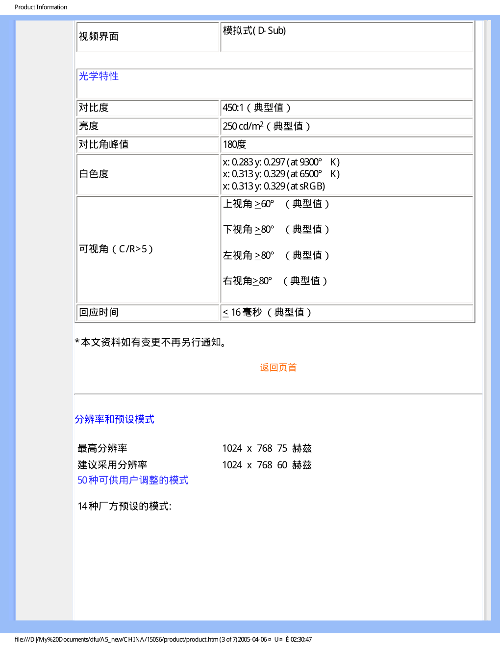 PHILIPS 150S6显示器说明书-7 PHILIPS 150S6显示器说明书-7